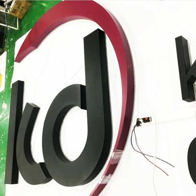 Segno retroilluminato di costruzione 6500K della lettera della facciata 3d