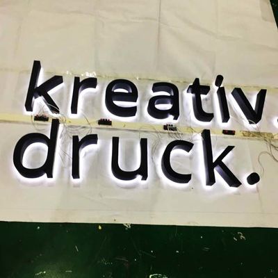 Matte Metal Backlit Letter Sign 50000 ore di vita