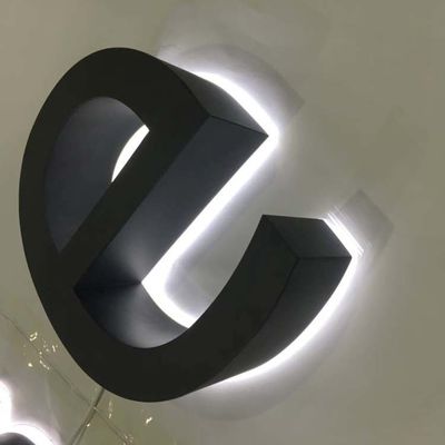 Matte Metal Backlit Letter Sign 50000 ore di vita