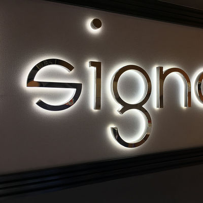 UL di acciaio inossidabile Logo Signs Channel Letters Backlit di 20-120mm