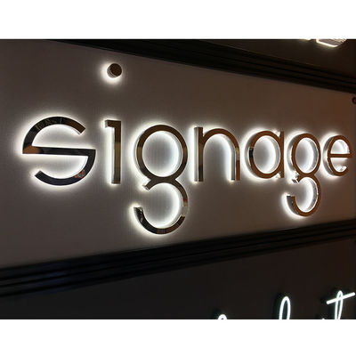 UL di acciaio inossidabile Logo Signs Channel Letters Backlit di 20-120mm
