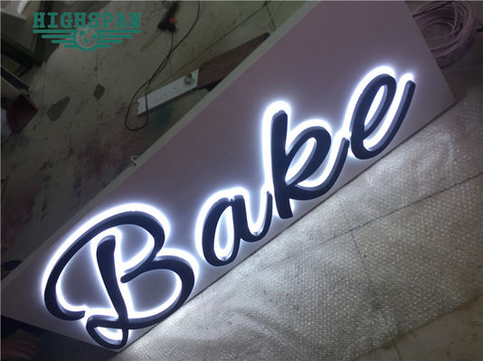 Il laser ha tagliato le lettere retroilluminate del contrassegno di acciaio inossidabile del bordo 12V del segno della lettera