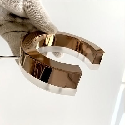 Segno retroilluminato del metallo ruggine d'acciaio delle lettere di Rose Gold Mirror Backlit Stainless dell'anti
