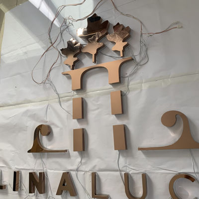 L'OEM ha illuminato la lettera di Manica acceso firma il polacco retroilluminato dello specchio