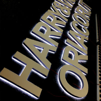 Bordo del segno di incandescenza principale acrilico retroilluminato di profondità del segno 2-20cm della lettera del ristorante