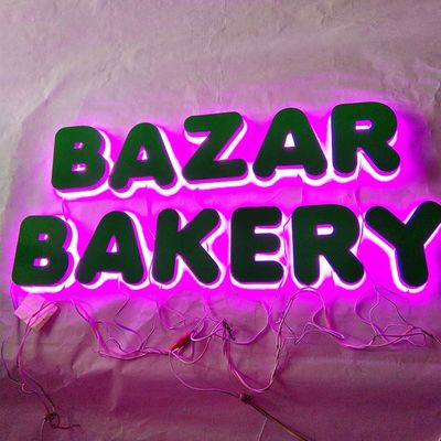 3D all'aperto ha illuminato il segno retroilluminato principale Logo For Business della lettera