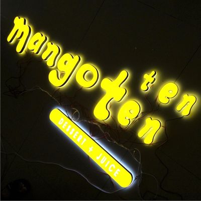 Pubblicità del contrassegno acrilico 12VDC delle lettere di Shopfront LED