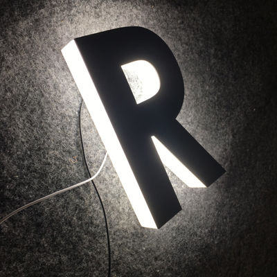 Pubblicità anteriore illuminata acrilica del deposito del segno di alfabeto di plastica del ODM dell'OEM