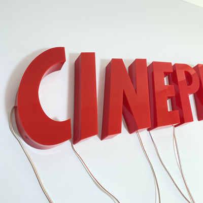 CC acrilica dei segni 12V delle lettere del LED illuminata deposito all'aperto