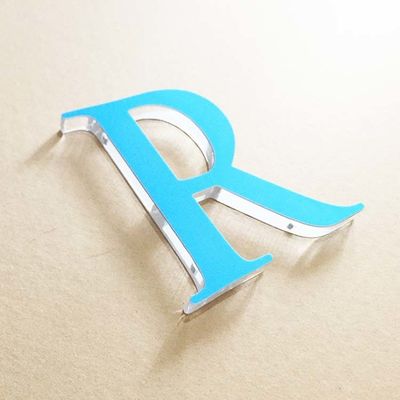 Logo dell'ufficio interno 3D Letter Sign 2mm Alfabeto acrilico con stampa UV