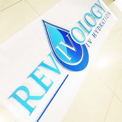 Logo dell'ufficio interno 3D Letter Sign 2mm Alfabeto acrilico con stampa UV