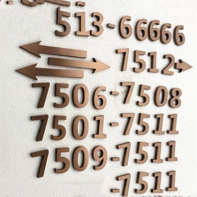 Lettere d'annata del metallo della Camera d'acciaio ed UL acida dei segni di numeri anti