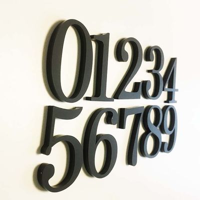 Matte Acrylic House Number Plaques nero firma il ODM dell'OEM riciclabile