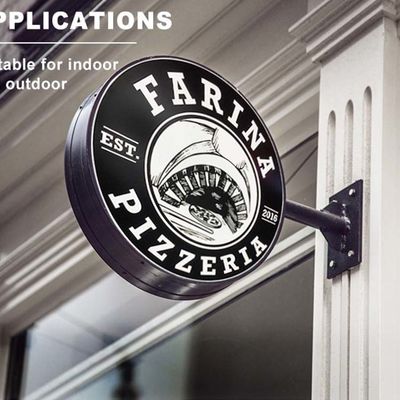 Il doppio di verniciatura di 12V LED di affari del ristorante del segno del nero all'aperto del bordo ha parteggiato