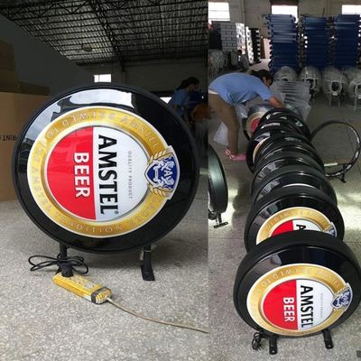 Il doppio acrilico del contrassegno del contenitore leggero di caffè del ristorante ha parteggiato