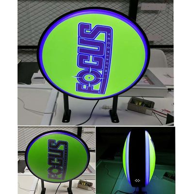 Il doppio acrilico del contrassegno del contenitore leggero di caffè del ristorante ha parteggiato