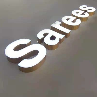 Le lettere retroilluminate del metallo immagazzinano la decorazione anteriore del negozio di spessore del segno 10cm