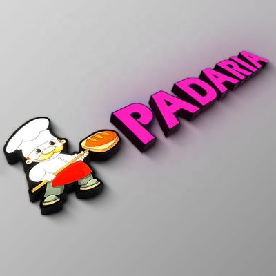 IP65 ha impresso il logo della lettera del metallo illuminato segno anteriore acrilico del deposito