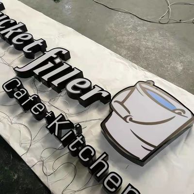 Shopfront Restaurant Sign Board Company illuminato Logo Waterproof IP67