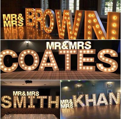 Segno d'annata 4ft della lettera della tenda foranea di HIGHSPAN con le lampadine