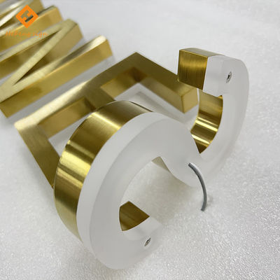 Bordo 12VDC retroilluminato del segno del ristorante di acciaio inossidabile per il nome di società del negozio