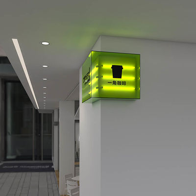 La scatola di luce principale direzionale acrilica del segno dello stabile adibito a uffici di caffetteria impermeabilizza