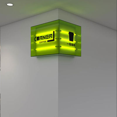 La scatola di luce principale direzionale acrilica del segno dello stabile adibito a uffici di caffetteria impermeabilizza
