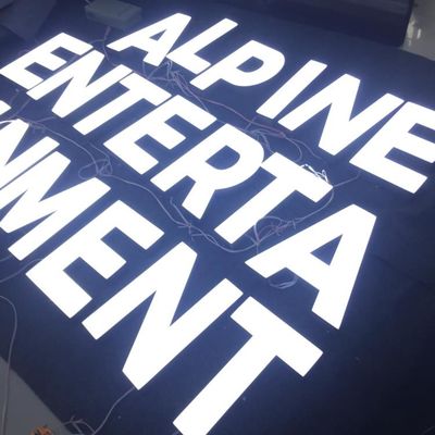 3d su ordinazione ha condotto la placcatura elettrolitica di Logo Storefront Sign Stainless Steel