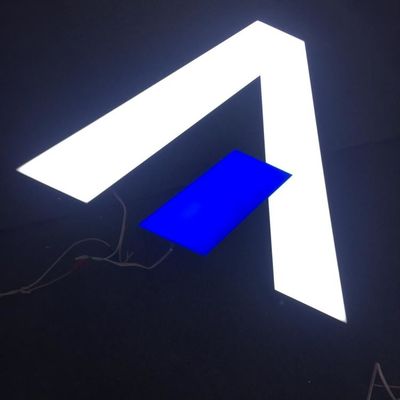 3d su ordinazione ha condotto la placcatura elettrolitica di Logo Storefront Sign Stainless Steel