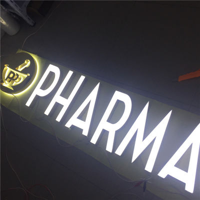 Il laser su ordinazione all'aperto ha tagliato il bordo HIGHSPAN di Logo Signs Light Up Sign del metallo