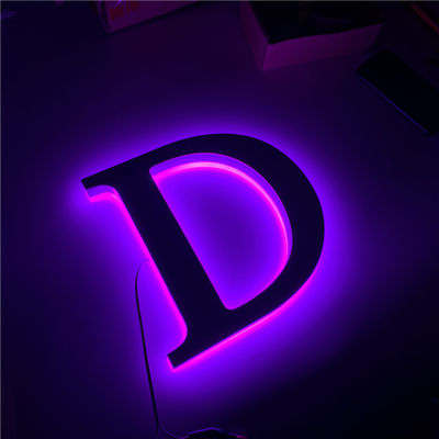 Segno principale metallo AC110V di acciaio inossidabile Antivari del segno 12v della lettera di Manica 3D