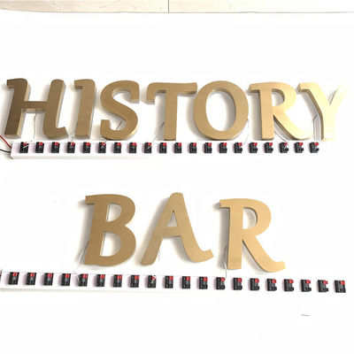 CE retroilluminato ROHS di acciaio inossidabile del bordo del segno del ristorante di HIGHSPAN