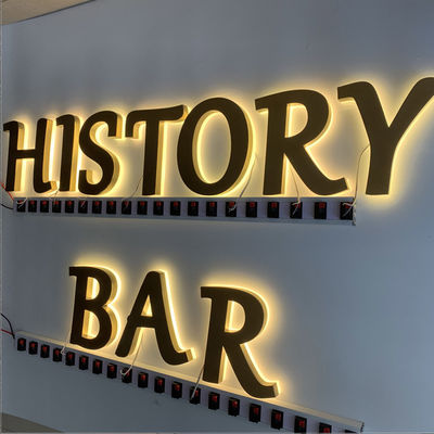 CE retroilluminato ROHS di acciaio inossidabile del bordo del segno del ristorante di HIGHSPAN