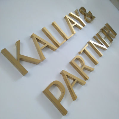 Il segno interno della lettera del metallo della porta dell'ufficio ha lucidato la galvanostegia spazzolata SS304