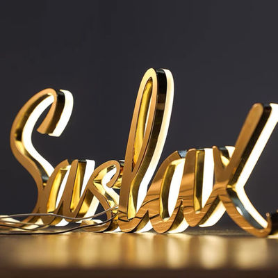 Spazzoli la lettera Signgold Logo Light Up retroilluminato degli ss 3d 20mm