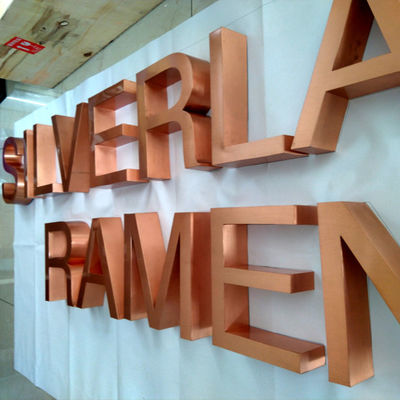 Il negozio Logo Copper Sign Letters Flat di progettazione dell'OEM ha tagliato l'altezza di 100cm - di 10cm