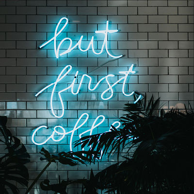 Il segno al neon 30-240cm della lettera del caffè del ristorante ha personalizzato