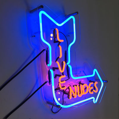 Supporto all'aperto della parete di pubblicità 60x45cm di Live Nudes Acrylic Neon Sign