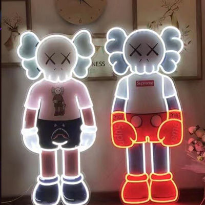Luce su ordinazione 175mm 190mm dell'insegna al neon di progettazione KAWS di modo