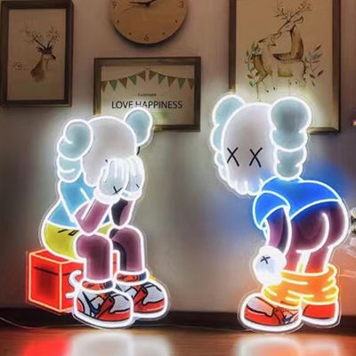 Luce su ordinazione 175mm 190mm dell'insegna al neon di progettazione KAWS di modo