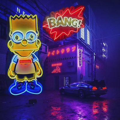 Luce su ordinazione 175mm 190mm dell'insegna al neon di progettazione KAWS di modo