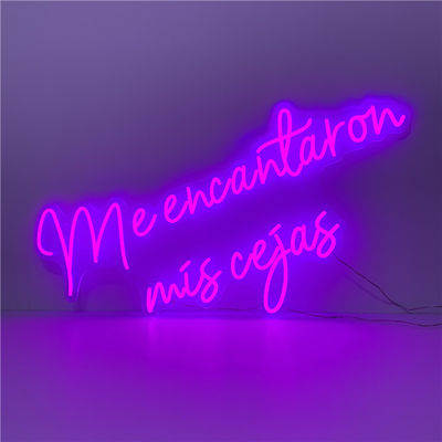 Fissato al muro flessibile porpora dell'insegna al neon del LED illuminato 51200 ore