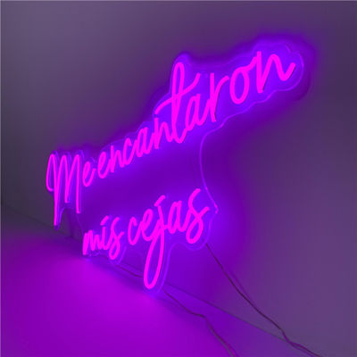 Fissato al muro flessibile porpora dell'insegna al neon del LED illuminato 51200 ore