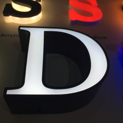 Segno di alluminio Front Lit 6500K 4500k della lettera di Manica del cappuccio della disposizione