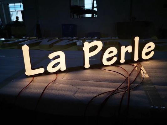 Il segno fabbricato 3D della lettera di Manica del metallo ha condotto il segno della scatola leggera